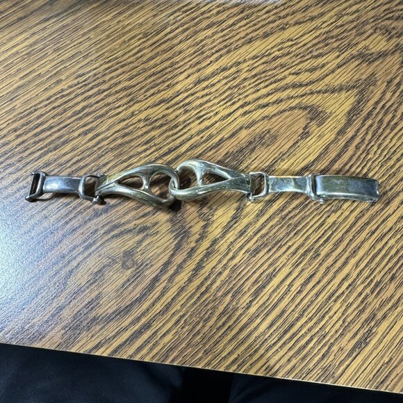 Italian Designer Pietro Sorini Solid Sterling Chunky Silver Link Bracelet signed - Picture 1 of 8